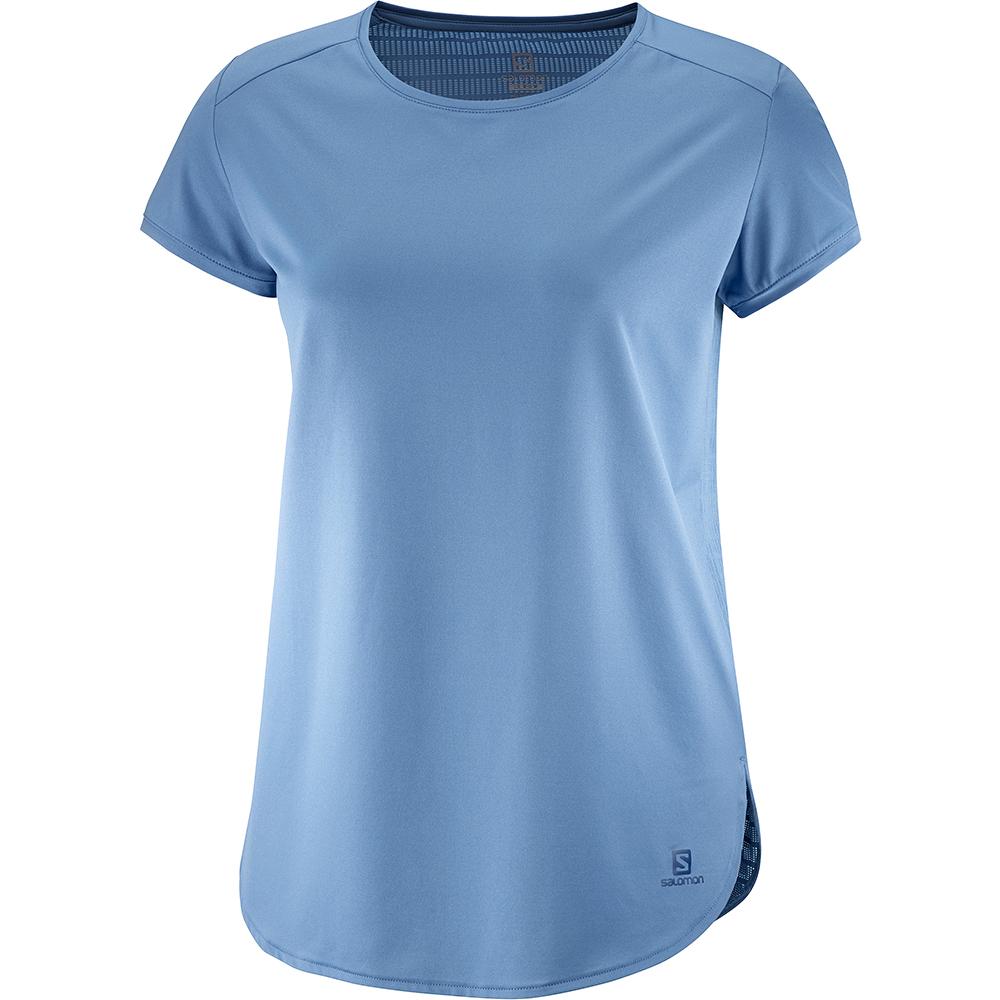 Salomon T-Shirts Dame Blå - COMET BREEZE W (BDAKL-7180)